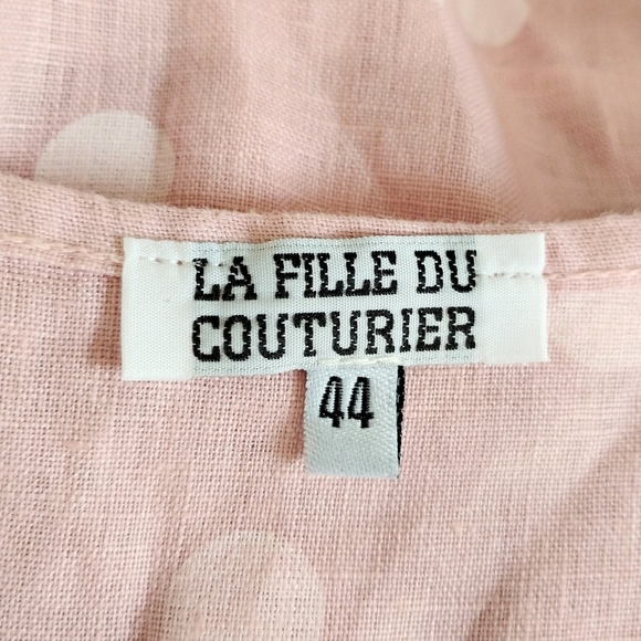 LA FILLE DU COUTURIER POLKA LINEN DRESS - Picture 2 of 10